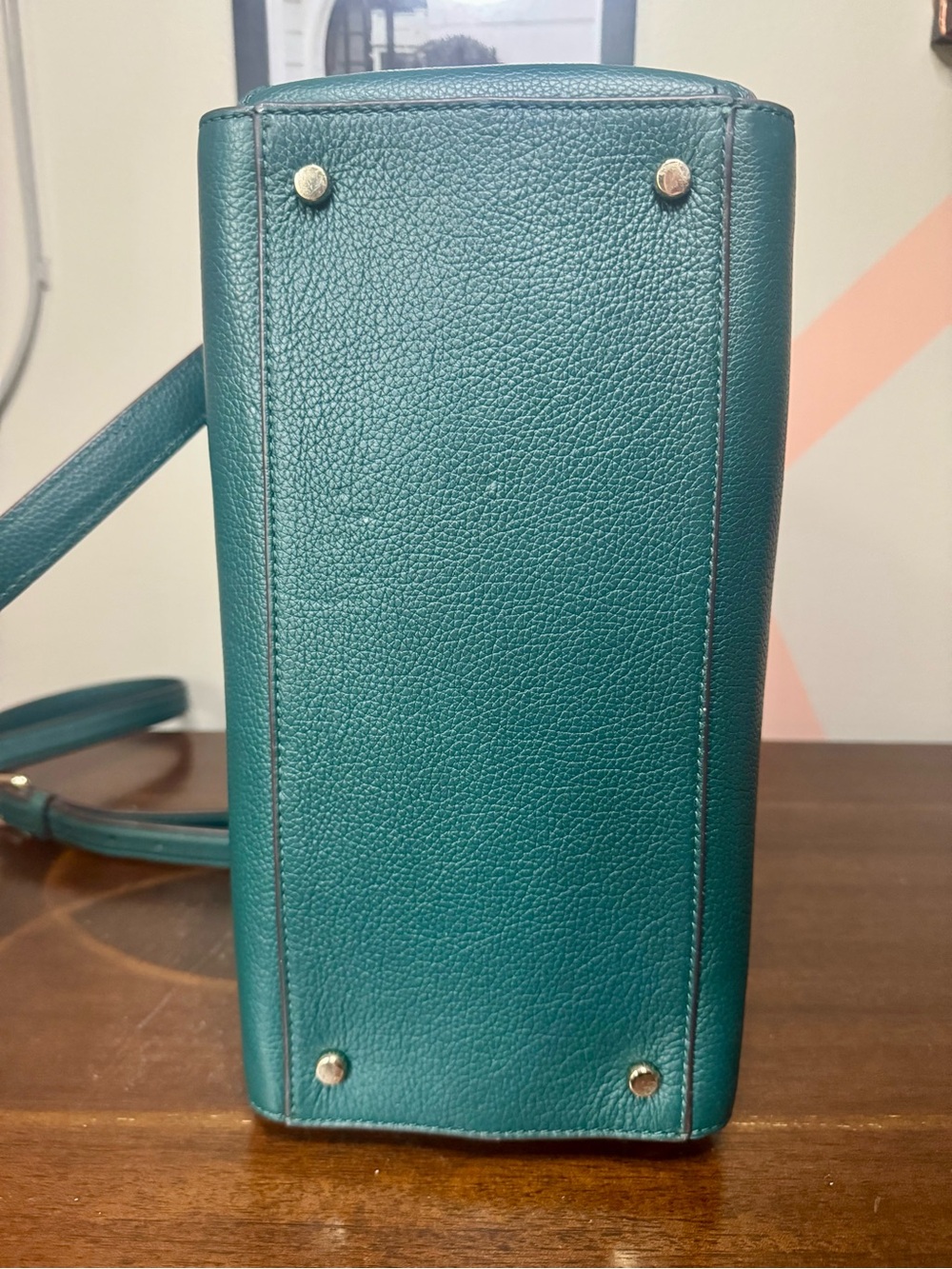 kate spade Dark Green Leather Dome Satchel - Picture 6 of 9